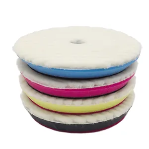 Wool Car Polishing Pads Woollen Buffing Pad Finish Polishing Disc 150mm Car Polisher Buffing Waxing Tool