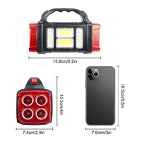 Sortie d'usine LED haute puissance rechargeable extérieure Flash d'alimentation de secours Lumière de camping Lumière de camping solaire extérieure