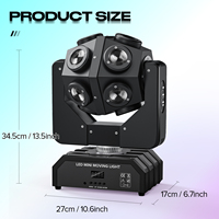 RGBW 4 en 1 Football LED Faisceau Tête Mobile Lumière Effet De Scène Éclairage DMX512 Son Actif pour Fête De Noël DJ Disco Mariage