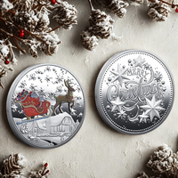 Cadeau souvenir unique de Noël Créativité personnalisée Père Noël 3d plaqué or en métal