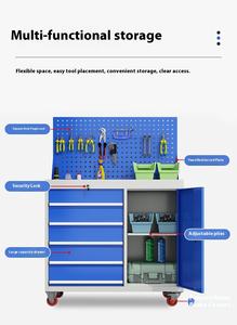 Armoire <span class=keywords><strong>à</strong></span> <span class=keywords><strong>outils</strong></span> roulante OEM <span class=keywords><strong>à</strong></span> usage intensif Kit de réparation complet Rangement d'atelier de garage en métal efficace avec tiroirs Boîte <span class=keywords><strong>à</strong></span> <span class=keywords><strong>outils</strong></span> en métal - Product Image 2