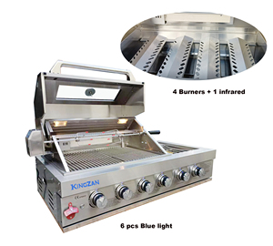 6-<b>Burner</b> Commercial Outdoor Built-In Stainless Steel BBQ Smoke With <b>Side</b> <b>Burner</b> KG-B4S Modern Stainless Steel BBQ Grill - Product Image 4