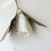 Fleurs de Magnolia Artificielles Haut de Gamme Effet Naturel Blanches à Grande Tête, Branches à Tige Unique pour Décoration de Noël, Mariage et Maison