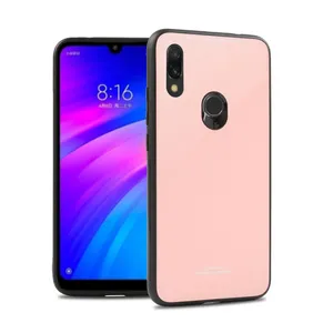 Simple Classical Design Multi-color Original 9H Tempered Glass phone case For Xiaomi Redmi 7/Y3 Back cover