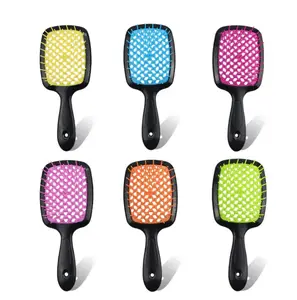 Large Wide Tooth Combs Of Hook Handle Detangling Plastic Untangles Well With Curved Hook Brushes Reduce Hair Loss Comb Styling