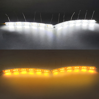 2Pcs Bande LED flexible DRL étanche Flux séquentiel Phare Switchback Runners Corner Turn Signal Daytime Running Light