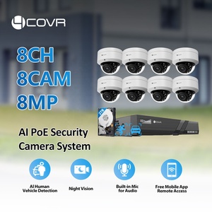 Système de caméra de sécurité CCTV 4COVR 8 canaux 4K, disque dur 2 To, <span class=keywords><strong>kit</strong></span> NVR PoE IP 8x 8MP, vision nocturne audio IA, surveillance domestique et commerciale - Product Image 2
