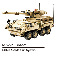Wange 3513 Tank M1128 Mobile Gun System MOC Model Building Block Toy Set Kids Boy Educational Plastic Block Toy Bricks Juguete