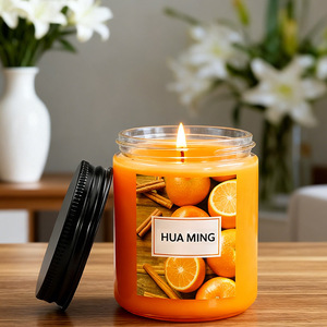 Juego de Regalo de <span class=keywords><strong>Velas</strong></span> Aromáticas para Halloween y Navidad, Regalo de 7 Onzas, Cera de Soja Natural, Día de la Madre, Vela Perfumada con Aroma a Manzana, Canela y Naranja - Product Image 1