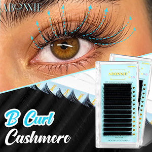 Extensiones de pestañas Abonnie Cashmere, extensiones de pestañas rusas clásicas, volumen oscuro, negro mate, venta al por mayor, extensiones de pestañas de seda - Product Image 5