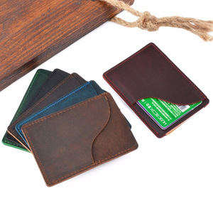 Crazy Horse – porte-<span class=keywords><strong>carte</strong></span> de crédit d'affaires <span class=keywords><strong>en</strong></span> cuir véritable, couverture de <span class=keywords><strong>carte</strong></span> d'identité, fin, pleine fleur <span class=keywords><strong>en</strong></span> peau de vache, banque, pochette de porte-<span class=keywords><strong>carte</strong></span> de visite - Product Image 2