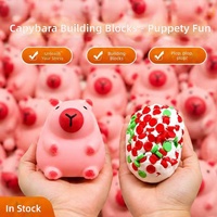 Blocs de construction Capybara faits à la main, boule moelleuse, cadeau mignon, jouet à presser rembourré, jouet anti-stress
