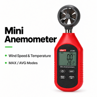 Anémomètre numérique portable UNI-T Ut363, mesure de la vitesse du vent, testeur de température, affichage LCD, débit d'air, résolution 0,1 m/s, 0,5