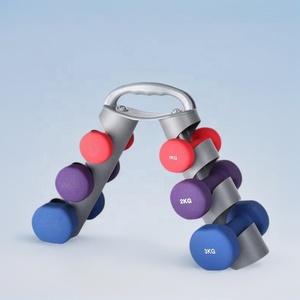 Custom Logo Neoprene <strong>Dumbbell</strong> <strong>Set</strong> With Rack Stand Home Gym Fitness <strong>Women</strong> 6kg 9kg 12kg Weight <strong>Dumbbells</strong> <strong>Set</strong> - Product Image 1