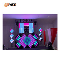 Cabina de DJ de vídeo 3D para interiores Pantalla LED para eventos Cabina de DJ LED digital Pantalla de fachada Mesa de cabina de DJ LED curvada