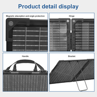 Panneau solaire pliable bifacial haute efficacité 220W, module solaire léger et portable pour camping-car, marine et camping