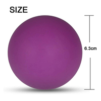 Balles de massage de crosse en caoutchouc de silicone 100% avec logo personnalisé 63mm thérapie de libération myofasciale noeuds musculaires balle de massage de yoga