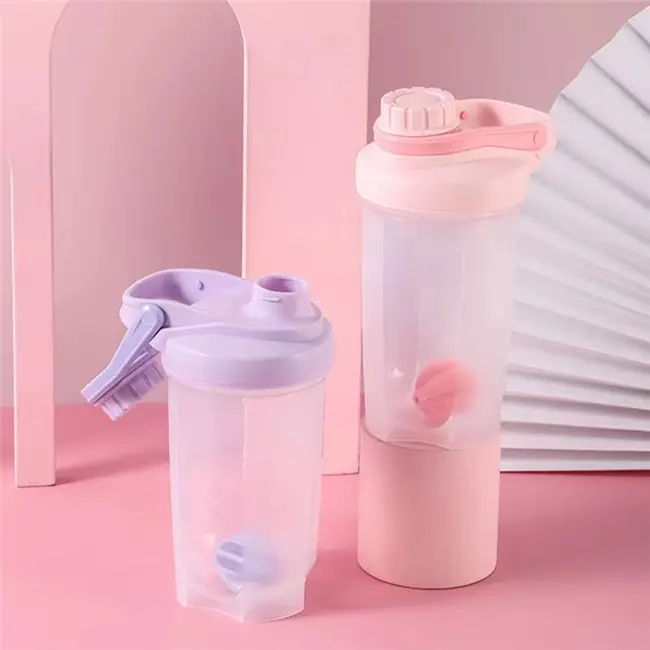 P1249 Tragbare 500ml Protein Milk Shaker Wasser flasche Mini Shaker Flasche Sporting Gym Shake Cup mit Deckel Mixer Ball