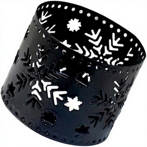 Portavelas de Hierro Forjado para Navidad, sin Llama, con Diseño de Tealight, Ecológico, Impresión UV, Personalizable, Portátil, Ambiente Cálido - Product Image 3