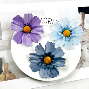 Fleur artificielle Cosmos pour coiffure, 10 cm, en tissu de soie, accessoire de cheveux DIY, multicolore, ornement décoratif pour la maison, les mariages et l'extérieur - Product Image 2