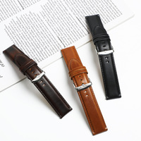 Correa de reloj DW de cuero encerado al aceite, de piel de vacuno genuina de grano completo, estilo vintage, ajustable, al por mayor y en stock