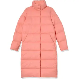 แจ็กเก็ตตัวยาวทรงเข้ารูปสำหรับผู้หญิง, เสื้อโค้ทบุคอตตอนให้ความอบอุ่นพร้อมฮู้ดเสื้อผ้าฤดูหนาวปักลายขนาดใหญ่พิเศษ - Product Image 1