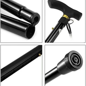 Canne de marche légère et pliable en aluminium, antidérapante et réglable pour personnes âgées, pour la rééducation et la marche quotidienne - Product Image 2