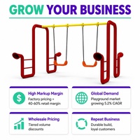 SageDelightRides Ensemble de jeux de plein air multi-balançoires à structure ronde pour enfants, en LLDPE et acier galvanisé, pour places publiques, Fabricant