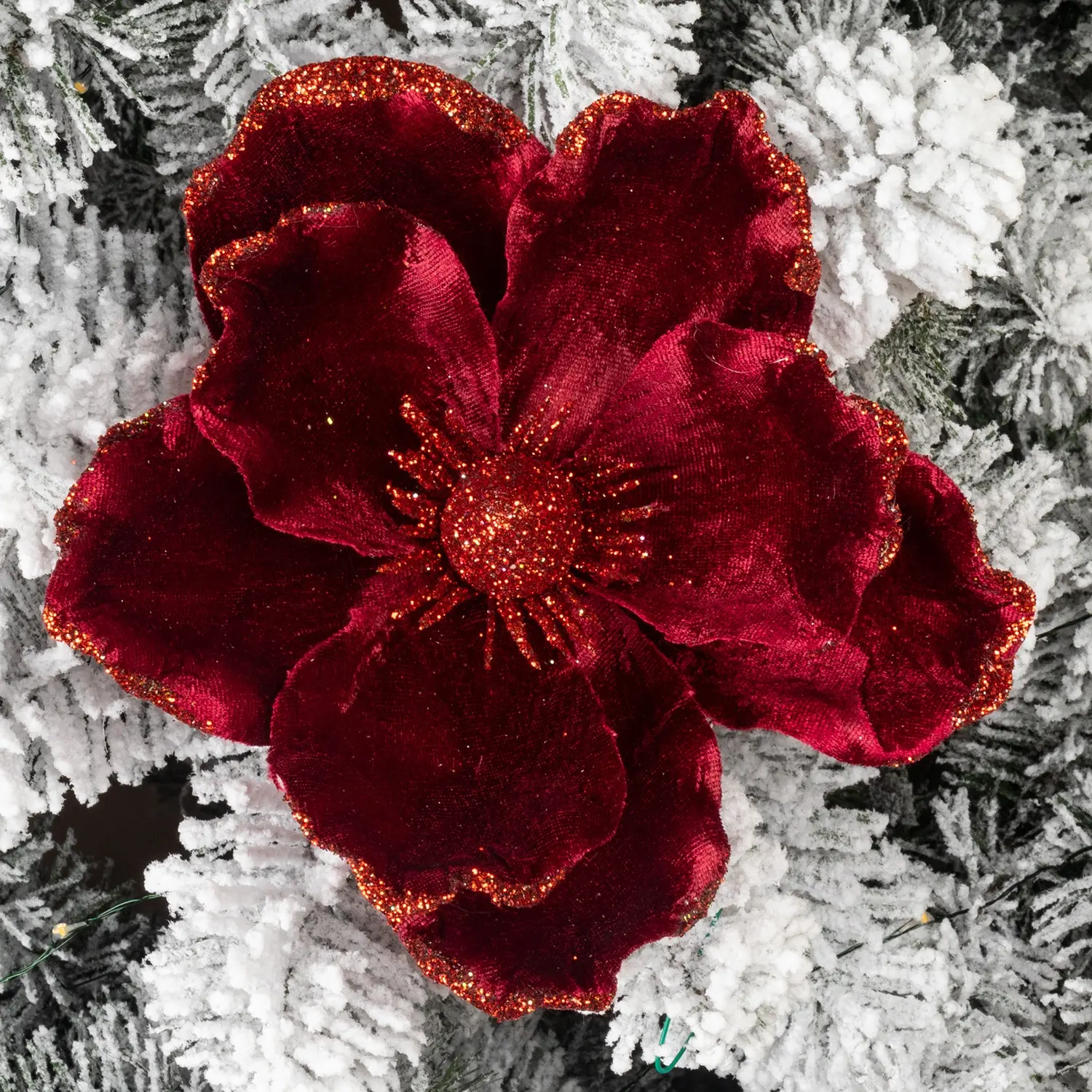 חתונה קישוט פרחים מלאכותיים דקורטיבי מגנוליה פרחוני לבן מבחר אדום חג המולד פרח מגנוליה פרחוני מרים