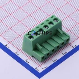 XY2500F-A-5.0-6P Plug-in Terminal Block P=5mm Connector ( Connector Type: Plug )( Construction: 1x6P )( Pitch: 5mm ) - Product Image 1
