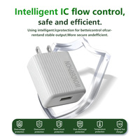 Cargador de Pared USB de 12W 2.4A con Cable Tipo C de 3A, Enchufe Estadounidense, Protección Inteligente IC Múltiple para iPhone, Android y Dispositivos Electrónicos Inteligentes