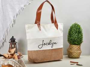 Bohemian Embroidery Jute <strong>Tote</strong> - Festival Beach Bag with Fringe Details - Product Image 5