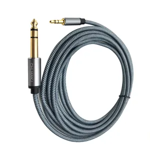 Cable de audio 3,5 Cable de extensión de cable auxiliar de audio resistente a interferencias estéreo de 6,35 MM