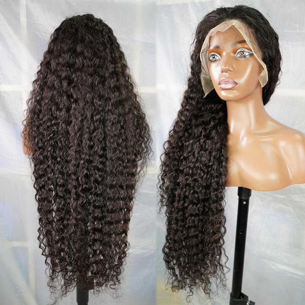 Perruque avant de dentelle de vague d'eau