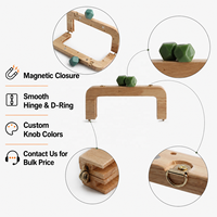 Cadre de sac à main en bois massif de 20 cm avec fermoir Kiss Lock, vente en gros, cadre de pochette en bois, stock disponible, accessoires de sac à main DIY pour perles et crochet