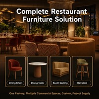 Ensemble de mobilier de restauration commercial : banquette, table à manger, chaise, style moderne pour café, hôtel, personnalisable