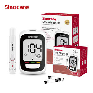 เครื่องวัดระดับน้ำตาลในเลือด Sinocare พร้อมแผ่นทดสอบน้ำตาลในเลือดสำหรับผู้ป่วยเบาหวาน - Product Image 1