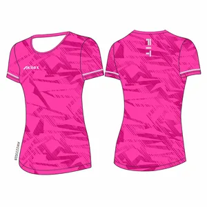 Camisa de gimnasia de mujer ligera MOQ baja alta calidad delgada secado rápido último diseño nuevo personalizado