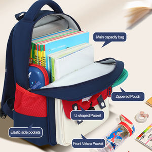 Mochila Escolar Primaria para Estudiantes de 1º a 3º Grado, Estilo Británico, Unisex, de Nailon y Poliéster, Ligera, de Gran Capacidad, con Protector de Mochila - Product Image 5