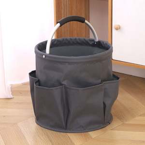 Easy to Fold 17L <b>Tool</b> Basket <b>Garden</b> Gadgets <b>Storage</b> Bag with 6 Outer Pockets - Product Image 3