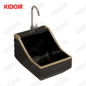 Baño musulmán moderno de lujo, estación de cuenco de lavado de pies Wudu de cerámica con grifos para mezquita Masjid Wudu, oración <span class=keywords><strong>Becken</strong></span> Islamisch - Product Image 1