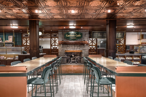 <b>Rustic</b> Luxury Coffee & Retail Shop <b>Fixtures</b> | Live Edge Wood, Brass, Stone, Modular Display & Turnkey Café Interior Design - Product Image 6