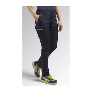 DIADORA UTILITY - 702.177675-60062/50 <b>Women</b>’s classic navy <b>slim</b>-<b>fit</b> <b>cargo</b> work <b>trousers</b> - EAN 8032521942479 WORK <b>TROUSERS</b> - Product Image 2