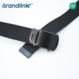 Yüksek kaliteli rahat Polyester/pamuk kemer özel Logo altın demir toka açık havada kot için stil dokuma tuval kumaş kemer - Product Image 1