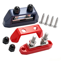 Bloc de bornes de batterie haute tension M8 200A 12-48VDC à 2 goujons 5/16" mâle/femelle pour système solaire marin automobile et bateau