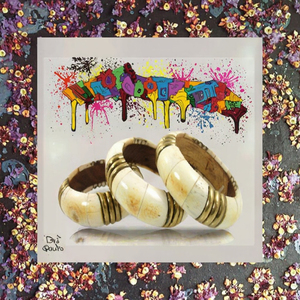 Best Selling Gold Plated Painted Women <b>Bangle</b> <b>Bracelets</b> Set with Lovers Pattern Classic Style Set of 5 <b>Bangles</b> India - Product Image 3