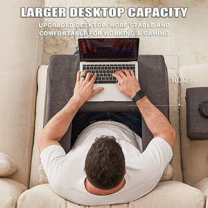 Oreiller multifonctionnel en mousse à mémoire de forme 600x350x150mm avec porte-gobelet pour canapé ou lit - Product Image 2