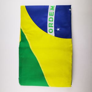 Bandiera del Brasile Personalizzata 3x5ft in Nylon 210D Ricamata, Produzione Diretta - Product Image 3