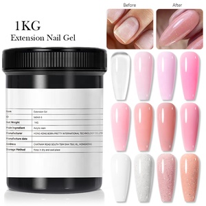 BORN PRETTY Gel de Construcción Sólido de Alta Calidad, Libre de HEMA, Resina Acrílica para Extensión de <span class=keywords><strong>Uñas</strong></span>, Color Gelatina Brillante, Gel Duro, Bajo Calor, UV - Product Image 1
