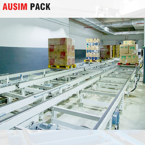 Convoyeur à palettes motorisé de <span class=keywords><strong>style</strong></span> nouveau, transport automatique à rouleaux pulsés pour palettes, bande transporteuse en acier avec matériau en caoutchouc - Product Image 3